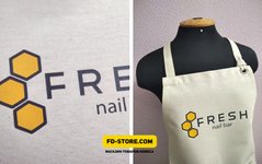 Apron for manicurist with logo