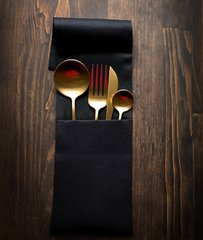 Envelope for forks and knives with flap, 2 Черный