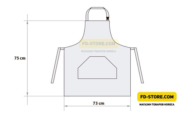Apron with a picture of "Knives", бордо